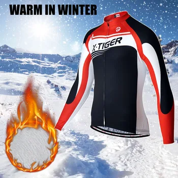 X-TIGER sa zahrial, Cyklistika Dres Nastaviť Ropa Ciclismo Invierno Cyklistické Oblečenie Zimné Thermal Fleece, Cyklistické Oblečenie, Cyklistické Nastaviť