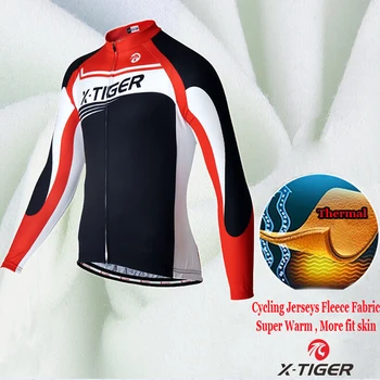 X-TIGER sa zahrial, Cyklistika Dres Nastaviť Ropa Ciclismo Invierno Cyklistické Oblečenie Zimné Thermal Fleece, Cyklistické Oblečenie, Cyklistické Nastaviť