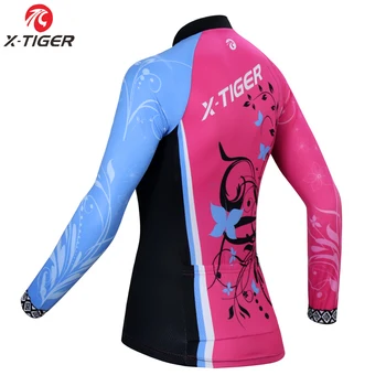 X-Tiger Ženy Cyklistické Dresy Pro Dlhý Rukáv MTB Cyklistické Oblečenie, Cyklistické Oblečenie Maillot Ciclismo Jar/Jeseň Cestnej Bike Jersey