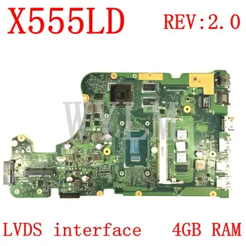 X555LD LVDS rozhranie 4GB RAM REV:2.0 základná Doska Pre ASUS X555L A555L K555L F555L W519L X555LD X555LJ X555LF Notebook Doske