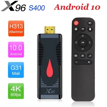X96 S400 2 gb, 16 gb Android 10 Tv Stick Allwinner H313 Quad Core 4K 60fps H. 265 2.4 G Wifi Speler Tv Box Dongle