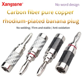 Xangsane vysoko kvalitné čierna/biela karbónová čistej medi ródium-á banánových reproduktor príslušenstvo HiFi audio určených