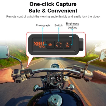 XBHT Motocykel Fotoaparát GPS Sledovanie Moto videorekordér Zozadu Dash Cam WiFi Ovládanie Nočné Videnie Dual 1080P Nepremokavé