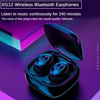 XG12 TWS Bluetooth 5.0 HiFi súprava Handsfree Bezdrôtové Slúchadlá Herné Slúchadlá s Mikrofónom Plnenie Box