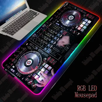 XGZ DJ Strane Disku RGB LED Veľká Podložka pod Myš USB, Drôtová Osvetlenie Herné Gamer Mousepad Klávesnice Farebné Svetelné pre PC Myši Mat