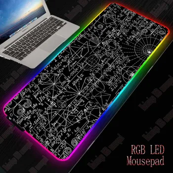 XGZ Matematické Rovnice Veľké RGB Herné Podložka pod Myš Hráč Klávesnice Mousepad LED Svetlo, USB Káblové XXL Myši Myši 7 Oslniť Farby