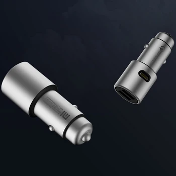 Xiao Kovové Dvojité USB, Smart Strednej Nabíjania Teplota Rýchlo Nabíjačka MAX 36W DC 5/12/24V 2/3A s LED Nabíjačka do Auta