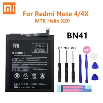 Xiao Mi Batériu Telefónu 4100mAh BN41 Note4 Note4X Pre Xiao Redmi Poznámka 4 / Hongmi Poznámka 4X MTK Heliograf X20 Mobilný Telefón