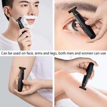 Xiao mokré, suché elektrický holiaci strojček tváre elektrický holiaci strojček pre mužov mužskej brady holenie 3D Smart britva LED Displej Mužov fúzov 5