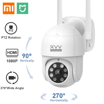 Xiao P1 Smart Vonkajšia IP Kamera 1080P PTZ Otočiť Wifi, Webkamera Humanoidný Zistiť Nepremokavé Bezpečnostná Camers Práce Pre Mi Domov App