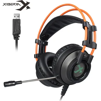 XIBERIA K9 PC Gamer Headset USB Virtuálny 7.1 Zvuk Herné Slúchadlá 