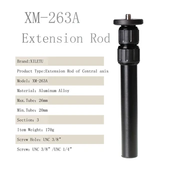 XILETU XM-263A Profesionálne Hliníkové Predĺženie Tyče Stick Pól 1/4 