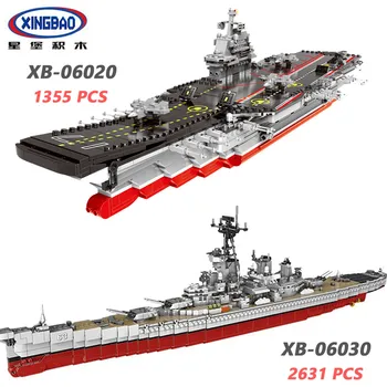 XINGBAO 06020/06030 Vojenské Série Lietadlo, Loď USS Missouri Bojové Súpravy Stavebné kamene, Tehly bojová loď Model Auta