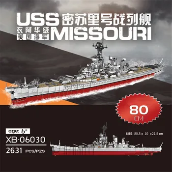 XINGBAO 06020/06030 Vojenské Série Lietadlo, Loď USS Missouri Bojové Súpravy Stavebné kamene, Tehly bojová loď Model Auta