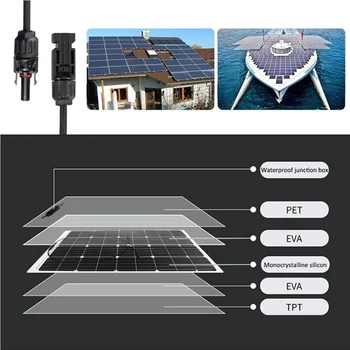 XINPUGUANG 18V 100w fotovoltaický panel Solárny modul auta na 12V 24v batéria 200W solárny panel systému
