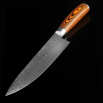 XITUO Vysokej kvality utility nôž Kuchynský nôž Japonský VG10 73 vrstva Damasku frézovanie ocele nôž dreva rukoväť Boning nôž Nástroje