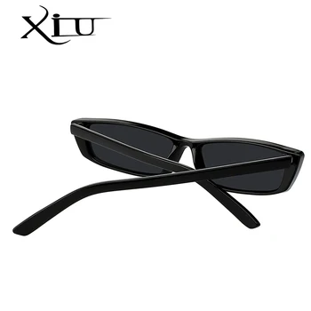 XIU Vintage Obdĺžnik slnečné Okuliare Ženy Značky Dizajnér Malé Rámom Slnečné Okuliare Retro Čierne Okuliare UV400