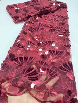 XIYA Najnovšej francúzskej Nigérijský Šnúrky Textílie 2020 Vysoko Kvalitného Tylu Afriky Velvet Šnúrky Textílie Svadobný francúzsky Tylu Čipky QF3478B-5