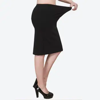 XL-8XL Plus Veľkosť Ženy Letné Čierne Sukne Bežné Veľké Veľkosť balíka Office Dámy Sukne Faldas 6XL 7XL Úsek OL Práce Sukne Clothings