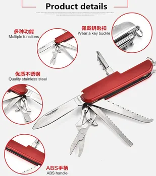 XLTOWN nehrdzavejúcej ocele nôž vonkajší multi-function nôž z nehrdzavejúcej ocele mini Švajčiarsky nôž domov dar, nôž, nožnice, skrutkovač