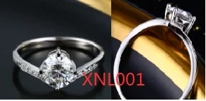 XNA016 925 sterling silver ring 1ct Klasický štýl Diamantové šperky Moissanite krúžok Svadobné Party Výročie Krúžok Pre Ženy