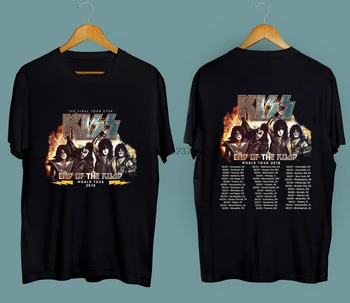 XS-4XL T SHIRT Nové Kiss Kapela Konci Cesty Tour Muži Ženy Bavlna Rock Módne Oblečenie