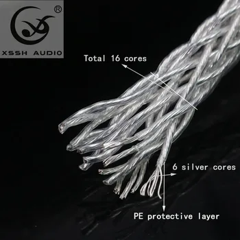 XSSH Audio Pridať do CompareShare OEM čistej medi pozlátené striebro reproduktorový kábel 2328 banbana kábel
