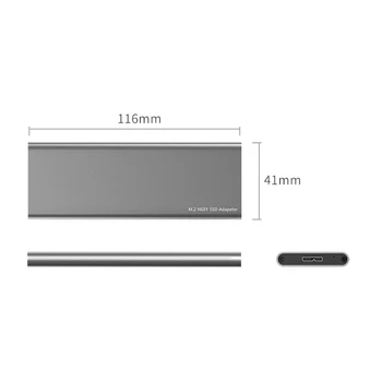 XT-XINTE M. 2 pre NGFF SATA SSD USB 3.0 Externý Pevný Disk Krytu Úložného Prípade Adaptér pre B KĽÚČ SSD 2230/2242/2260/2280mm