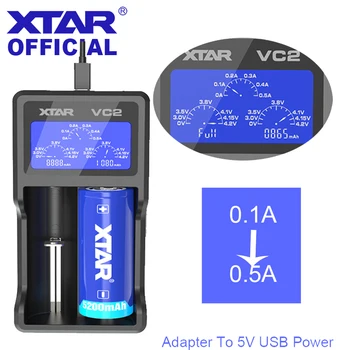 XTAR VC2 Nabíjačky Batérií, Test Reálne možnosti LCD Displej USB Nabíjačku Pre 10400-26650 Li-Ion Betteries 20700 21700 18650 Nabíjačky