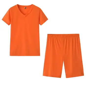 XUANCOOL 2020 Jednoduché Športové tvaru, Krátke Rukávy Pravidelné Tričko s Rovnou krátke Šortky Farbou Pletené 2 Dielna Sada