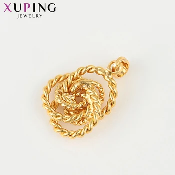 Xuping Klasické Romantické Tvarované Jednoduché Divokom Štýle Čistého Zlata Farba Á Pendan Milujú Šperky pre Ženy a Mužov Darček 36022