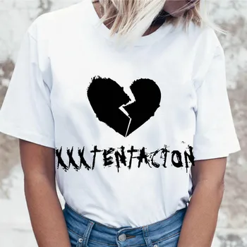 Xxxtentacion t shirt ulzzang tričko t-shirt pre tees grafické hip hop harajuku zena top funny ženy oblečenie kórejský 90. rokov