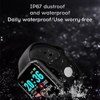 Y68 Smart Hodinky Vodotesné Bluetooth Šport SmartWatch pre iPhone Xiao Fitness Sledovanie Tepovej frekvencie Zabudované Batérie