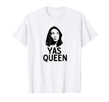 Yas Kráľovná Aoc Alexandria Ocasio-Cortez Demokratickej Strany Biele Tričko S-3Xl Klasické Jedinečný Tee Tričko