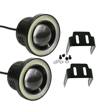 YCCPAUTO 1Set Nepremokavé Auto LED Hmlové Svetlá Svetlomety COB Uhol Oči 3.5 3.0 2.5 palcový LED Svetlá pre Denné svietenie 64mm 76 mm 89mm