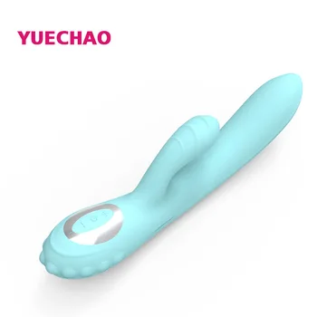 Ychao dvojitý šok AV plnenie silikónové vibrátory dospelé samice dodávky masér klitorálny stimulácia Lekárskeho Silikónu Sexuálne hračky