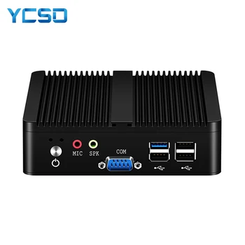YCSD bez ventilátora Mini PC Dual LAN Celeron N2810 J1900 Mini Počítač 2*Gigabit LAN, Windows 7 10 WIFI USB Desktop Micro Htpc Nuc Ps