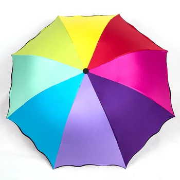 Yesello Ženy Rainbow Skladací Dáždnik Proti Vetru Nepremokavá Ceruzka Daždivé Dáždniky Pre Mužov Prenosné Cestovné Dáždniky