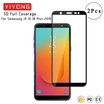YIYONG 5D Úplné Pokrytie Sklo Na Samsung Galaxy J8 J4 J6 Plus 2018 Tvrdeného Skla Screen Protector Samsung J3 J5 J7 2017 Sklo