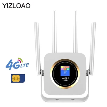 YIZLOAO 4G Lte Router Sim CPE 4G Modem, Mobilný Hotspot Bezdrôtový Wifi Širokopásmové 4 Wifi Anténa s 3000mAh Batérie