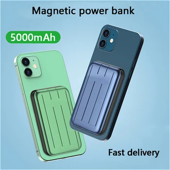 YKZ 15W Bezdrôtový Magnetický Power Bank 5000mAh Pre iPhone 12 Pro Max PD 20W Rýchle Nabíjanie USB Typu C Prenosný Extrenal Batérie