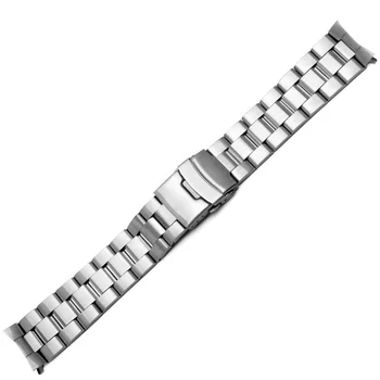 Yopo Vysoko Kvalitnej Nerezovej Ocele Watchband 22 mm Strieborný Náramok Mužov Náramok Náhradný Popruh Pre EF-527