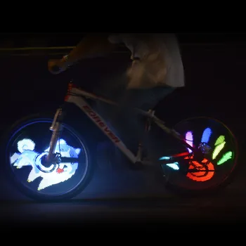 YQ8003 64/128 LED DIY Bicyklov Svetla Programovateľné Kolesa Bicykla Špice Svetlo Motor Pneumatiky na Čítanie Obrazovky Zobrazenie Obrázkov, Na Noc, jazda na Bicykli