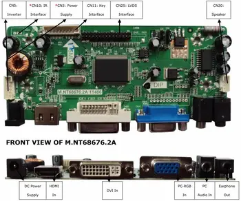 Yqwsyxl riadiacej Dosky Monitora Držiak pre N140BGE-L22 N140BGE-L13 N140BGE-LA3 HDMI+DVI+VGA LCD LED displej Regulátora Rada Ovládač