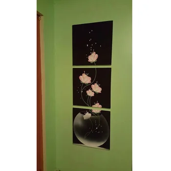 YRHCD Triptych Módne kvet Simulácia maľovanie Domov lôžková izba Dekorácie Frameless Plátno na Maľovanie Domov Stenu, kresby ornamentu
