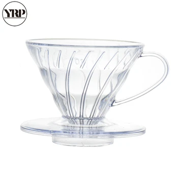 YRP V60coffee filter opakovane Tepelne-odolné Živice Kávy Dripper Papier Kužeľ Filtre, Barista, nástroje, Zalejeme Kávy Pohár