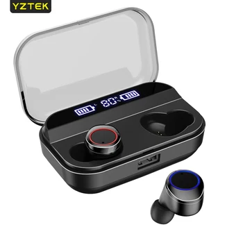 YZTEK Bezdrôtové Slúchadlá Bluetooth V5.0 Športové Bezdrôtové In-Ear LED Displej Bezdrôtové Stereo Slúchadlá s Mikrofónom HiFi Slúchadlá