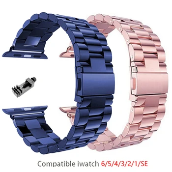 Z nehrdzavejúcej ocele iwatch pásmo pre apple hodinky 6/se/5/4/3/2/1 40 mm 44 mm popruhu kovový náramok pre iwatch 38mm 42mm náramok slučky