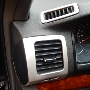 Z nehrdzavejúcej Ocele otvoru klimatizácia AC zásuvky dekoratívne rám, kryt výbava pre Toyota Pôdy Cruiser Prado J120 Lexus GX460 03-09