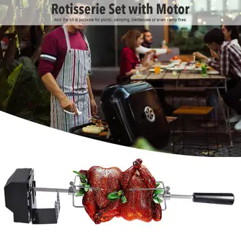 Z nerezovej Ocele, Automatické BBQ Rotisserie Auta s Motorom pre Grilovanie Marshmallow Hot Dog Kuracie Steak Normy EÚ/US Standard